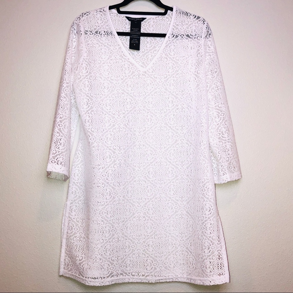 NWOT Mario Serrani Italy Lace Swim Coverup